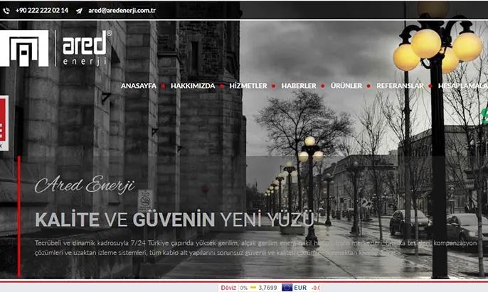 Ared Enerji Yeni Web Sitesi