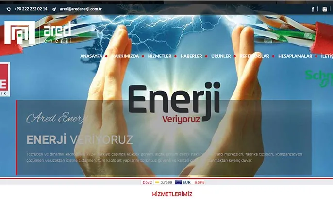 Ared Enerji Yeni Web Sitesi