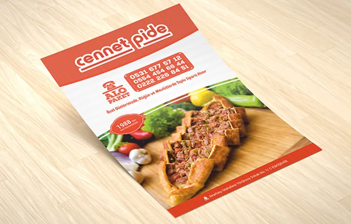 Cennet Pide El İlanı Tasarımı