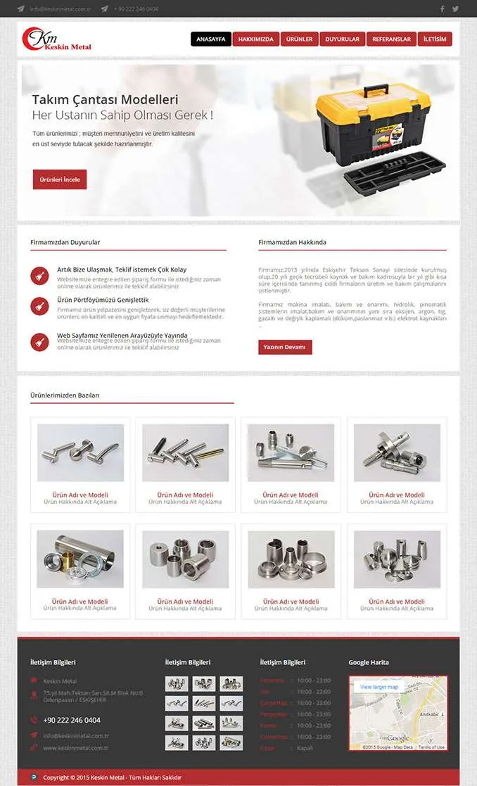 Keskin Metal Web Tasarım