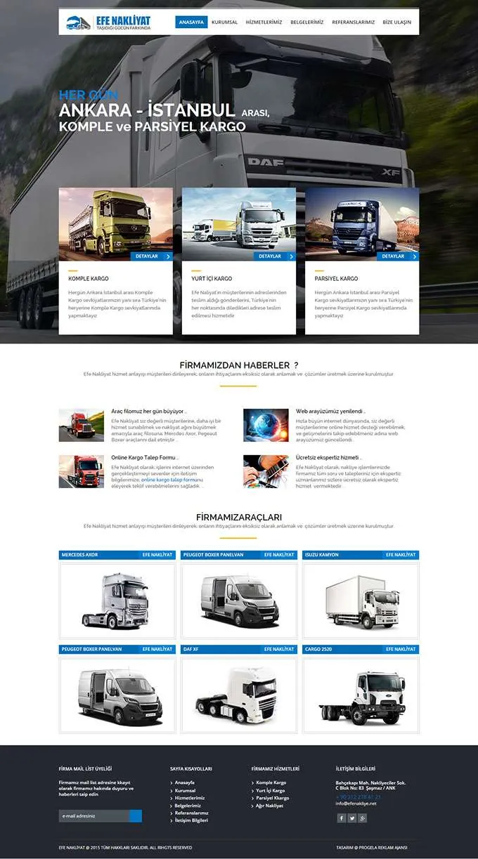 Efe Nakliye Web Tasarım