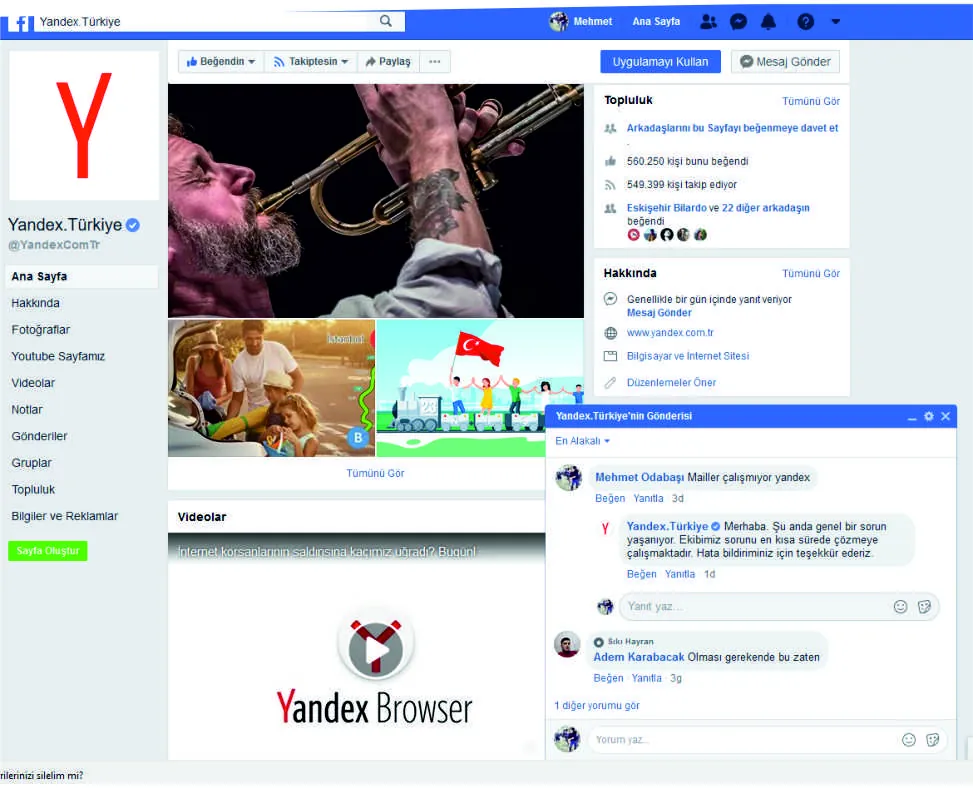 Yandex mailler çalışmıyor
